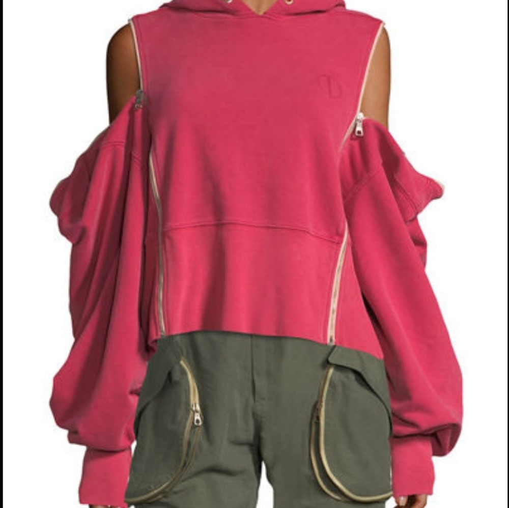 Nwt Natalie Ratabesi Humn off-white cut hoodie S